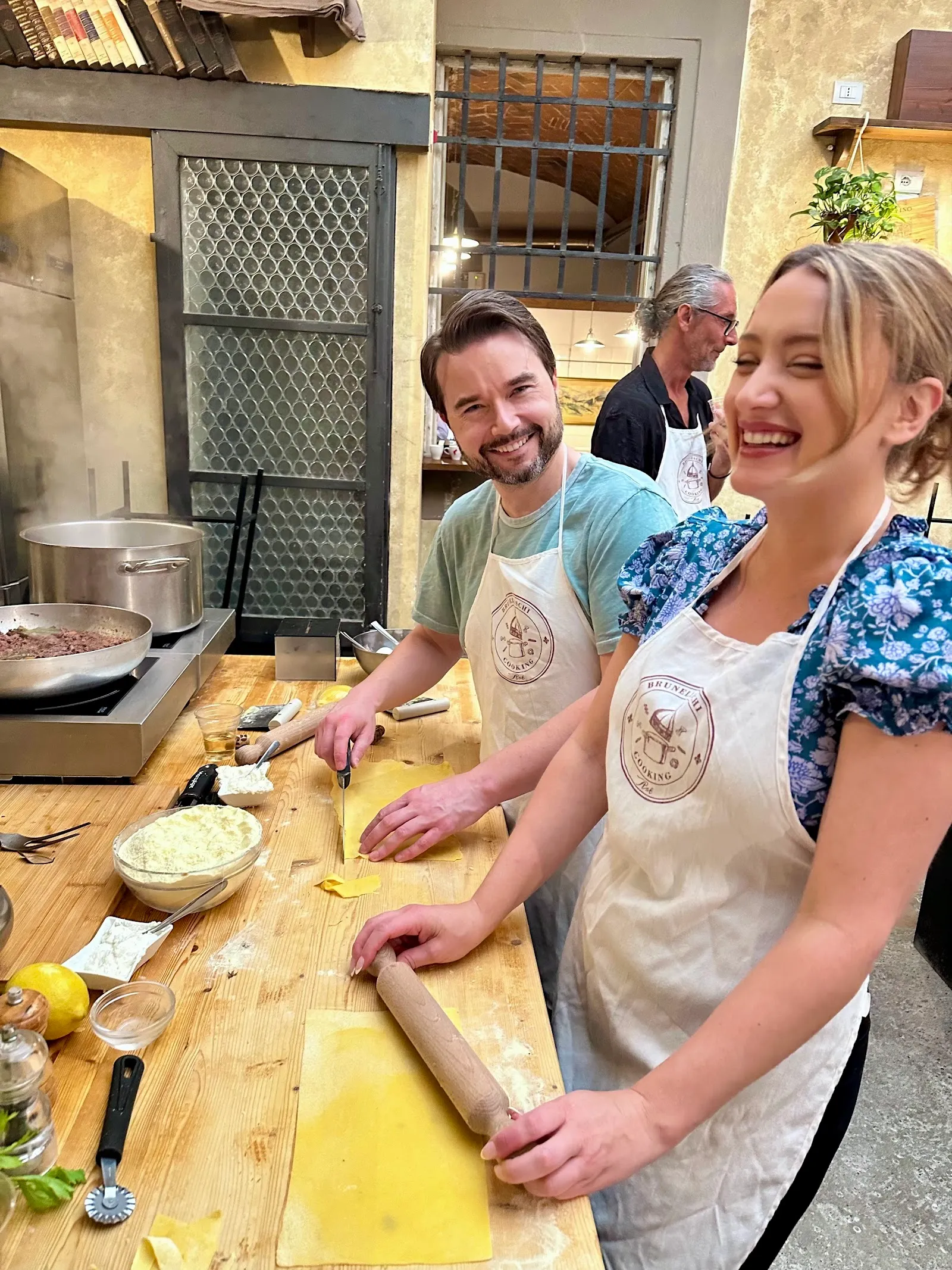 Making pasta together